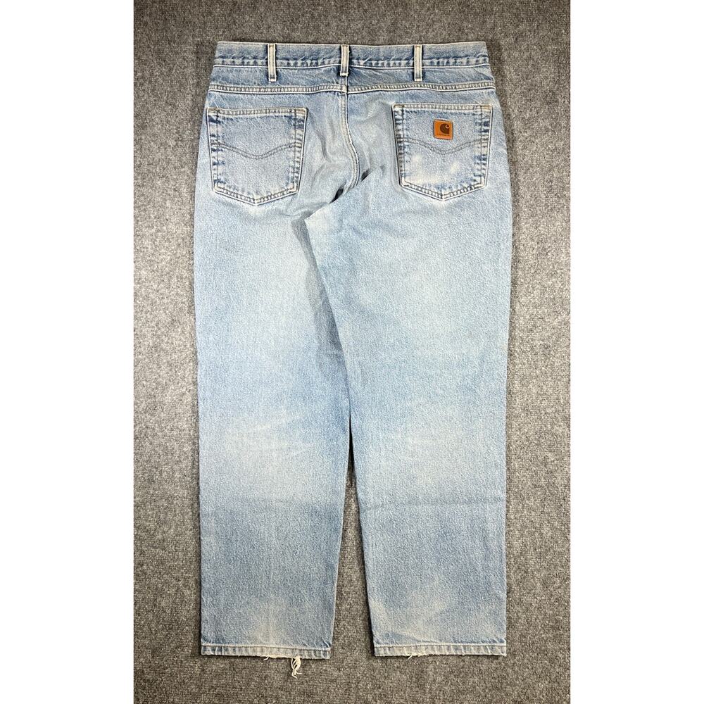 Carhartt Relaxed Fit Jeans 38x30 Light Wash Denim Workwear